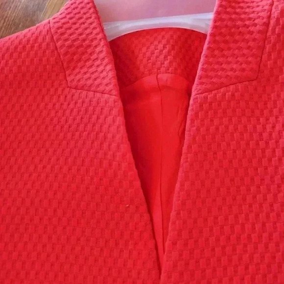 Retro Bright Orange Basketweave Cropped Jacket NWOT size 8 - Picture 8 of 13